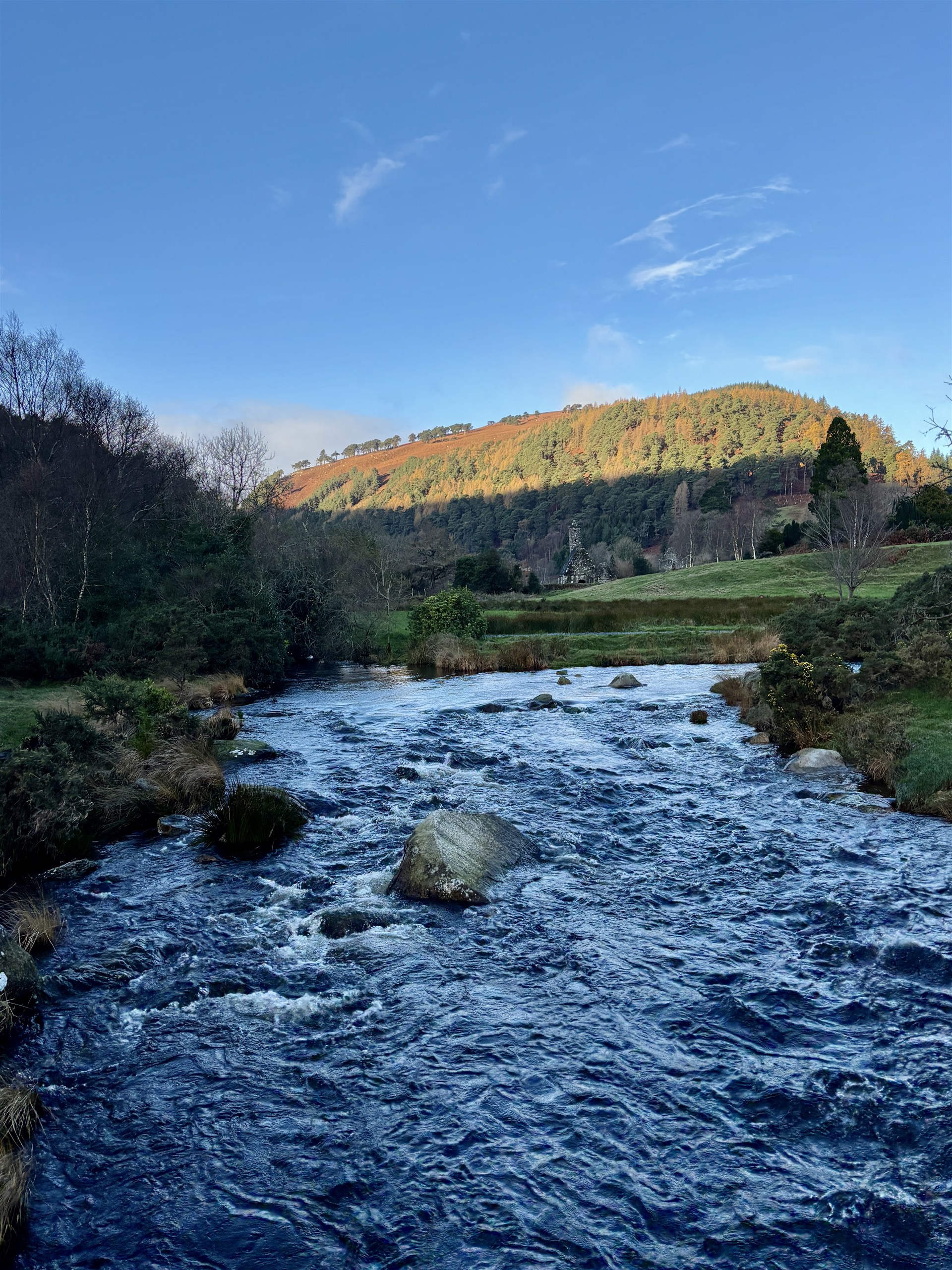 Rivier bij de kloosterru&iuml;nes, Glendalough