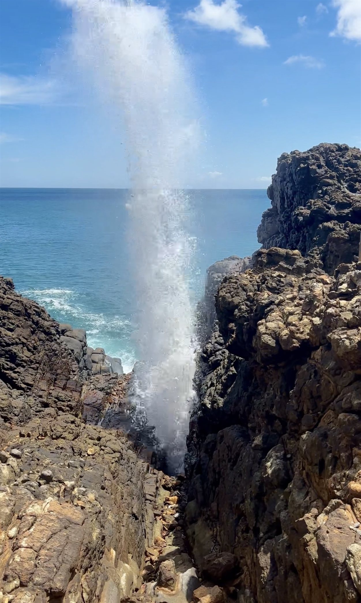 Het Hummanaya Blowhole bij Dikwella