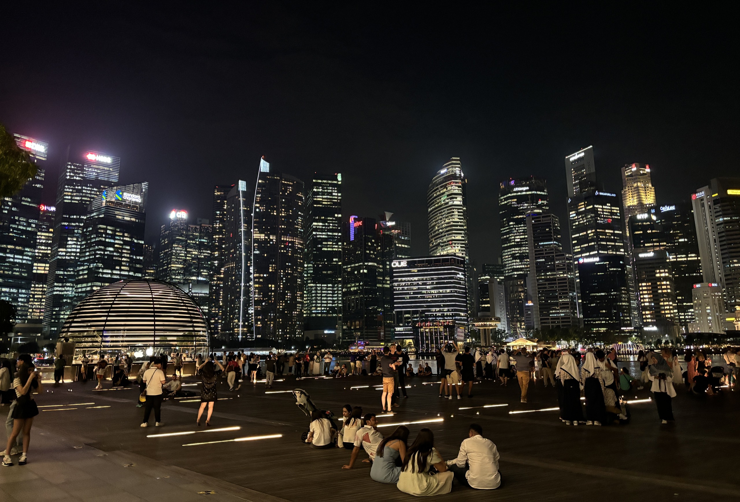 Marina Bay bij nacht, Singapore