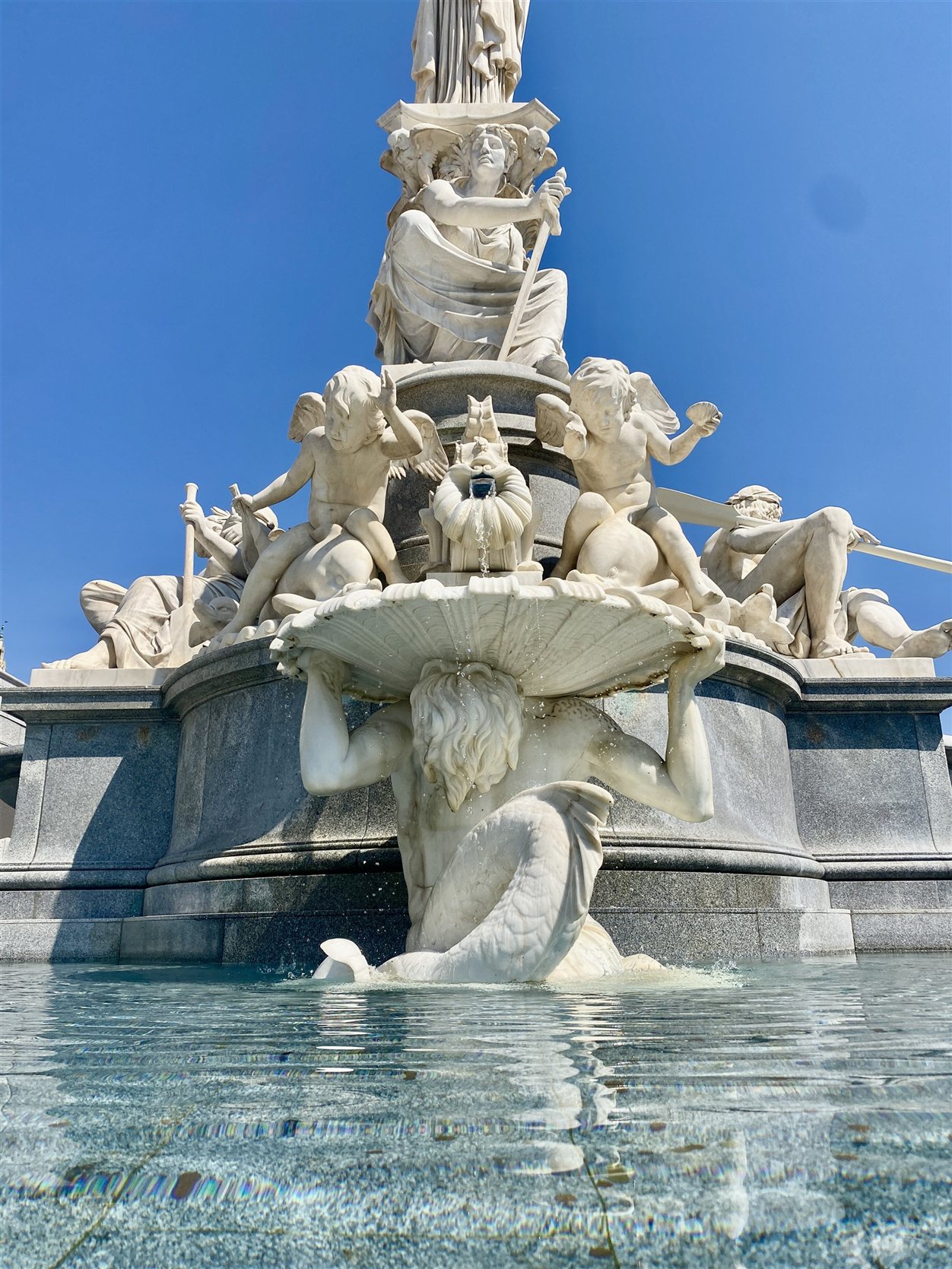 Pallas Athene-fontein, detail, Wenen
